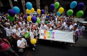 BJUnity supporters at 2012 NYC Pride March, photo courtesy William Franklin